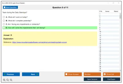 Exin ASM EXIN Agile Scrum Master Practice test exam simulator test engine exam Prep practice test questions answers Image 8