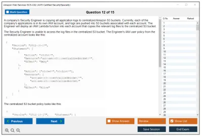 Amazon Web Services SCS-C02 AWS Certified Security - Specialty Practice test exam simulator test engine exam Prep practice test questions answers Image 12