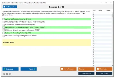 CertNexus ITS-110 Certified Internet of Things Security Practitioner (CIoTSP) Practice test exam simulator test engine exam Prep practice test questions answers Image 2