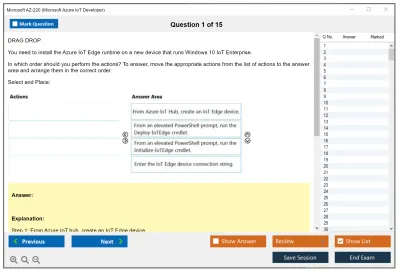 Microsoft AZ-220 Microsoft Azure IoT Developer Practice test exam simulator test engine exam Prep practice test questions answers Image 1