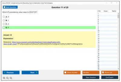 Cisco 350-801 Implementing Cisco Collaboration Core Technologies (350-801 CLCOR) Practice test exam simulator test engine exam Prep practice test questions answers Image 11