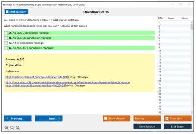 Microsoft 70-463 Implementing a Data Warehouse with Microsoft SQL Server 2012 Practice test exam simulator test engine exam Prep practice test questions answers Image 9