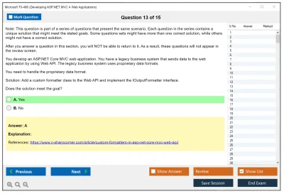 Microsoft 70-486 Developing ASP.NET MVC 4 Web Applications Practice test exam simulator test engine exam Prep practice test questions answers Image 13