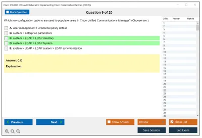 Cisco 210-060 CCNA Collaboration Implementing Cisco Collaboration Devices (CICD) Practice test exam simulator test engine exam Prep practice test questions answers Image 9