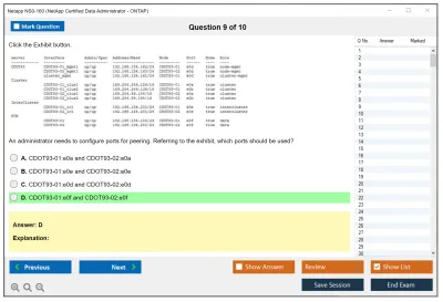 Netapp NS0-160 NetApp Certified Data Administrator - ONTAP Practice test exam simulator test engine exam Prep practice test questions answers Image 9