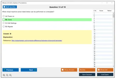 VMware 2V0-620 vSphere 6 Foundations Practice test exam simulator test engine exam Prep practice test questions answers Image 13