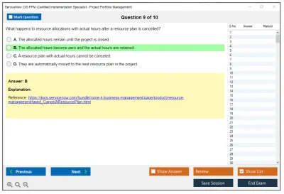 ServiceNow CIS-PPM Certified Implementation Specialist - Project Portfolio Management (PPM) Practice test exam simulator test engine exam Prep practice test questions answers Image 9
