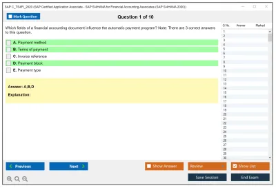 SAP C_TS4FI_2020 SAP Certified Application Associate - SAP S/4HANA for Financial Accounting Associates (SAP S/4HANA 2020) Practice test exam simulator test engine exam Prep practice test questions answers Image 1
