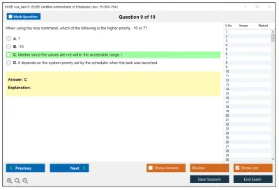 SUSE sca_sles15 SUSE Certified Administrator in Enterprise Linux 15 Practice test exam simulator test engine exam Prep practice test questions answers Image 9