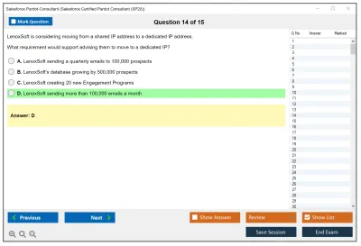 Salesforce Pardot-Consultant Salesforce Certified Pardot Consultant Practice test exam simulator test engine exam Prep practice test questions answers Image 14