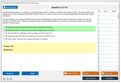 HP HPE6-A79 Aruba Certified Mobility Expert Written Exam Practice test exam simulator test engine exam Prep practice test questions answers Image 2