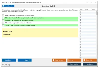 SAP C_HCDEV_01 SAP Certified Development AssociateSAP HANA Cloud 1.0 Practice test exam simulator test engine exam Prep practice test questions answers Image 1