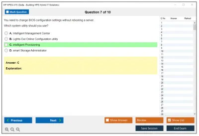 HP HPE0-V15 Delta - Building HPE Hybrid IT Solutions Practice test exam simulator test engine exam Prep practice test questions answers Image 7