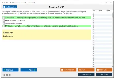 IIA IIA-CGAP Certified Government Auditing Professional Practice test exam simulator test engine exam Prep practice test questions answers Image 5