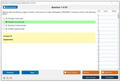 ECCouncil 712-50 EC-Council Certified CISO (CCISO) Practice test exam simulator test engine exam Prep practice test questions answers Image 7