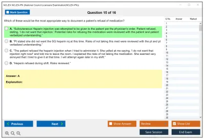 NCLEX NCLEX-PN National Council Licensure Examination(NCLEX-PN) Practice test exam simulator test engine exam Prep practice test questions answers Image 15