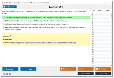 Oracle 1z0-1067-21 Oracle Cloud Infrastructure 2021 Cloud Operations Associate Practice test exam simulator test engine exam Prep practice test questions answers Image 9