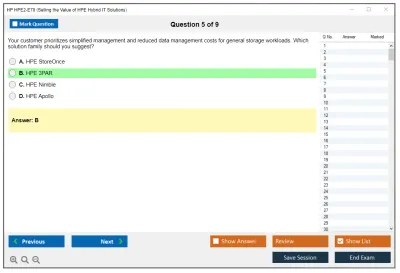 HP HPE2-E70 Selling the Value of HPE Hybrid IT Solutions Practice test exam simulator test engine exam Prep practice test questions answers Image 5