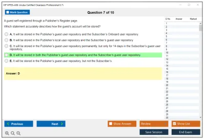 HP HPE6-A68 Aruba Certified ClearPass Professional (ACCP) 6.7 Practice test exam simulator test engine exam Prep practice test questions answers Image 7
