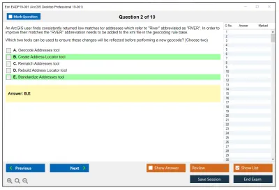 Esri EADP19-001 ArcGIS Desktop Professional 19-001 Practice test exam simulator test engine exam Prep practice test questions answers Image 2