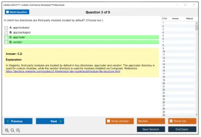 Adobe AD0-E711 Adobe Commerce Developer Professional Practice test exam simulator test engine exam Prep practice test questions answers Image 3