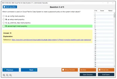 IBM S1000-002 IBM Cloud Pak for Data Systems V1.x Administrator Specialty Practice test exam simulator test engine exam Prep practice test questions answers Image 3