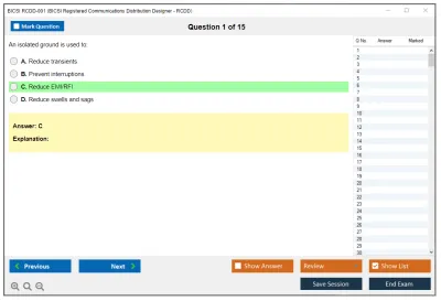 BICSI RCDD-001 BICSI Registered Communications Distribution Designer - RCDD Practice test exam simulator test engine exam Prep practice test questions answers Image 1