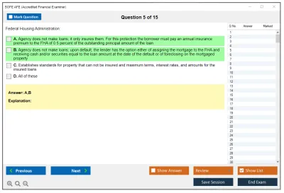 SOFE AFE Accredited Financial Examiner Practice test exam simulator test engine exam Prep practice test questions answers Image 5