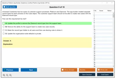 Salesforce Platform-App-Builder Salesforce Certified Platform App Builder Practice test exam simulator test engine exam Prep practice test questions answers Image 9