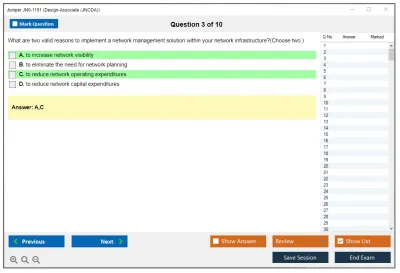 Juniper JN0-1101 Design-Associate (JNCDA) Practice test exam simulator test engine exam Prep practice test questions answers Image 3