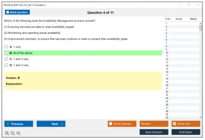 PEOPLECERT 58 ITIL 2011 Foundation Practice test exam simulator test engine exam Prep practice test questions answers Image 4
