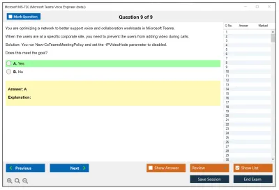 Microsoft MS-720 Microsoft Teams Voice Engineer Practice test exam simulator test engine exam Prep practice test questions answers Image 9