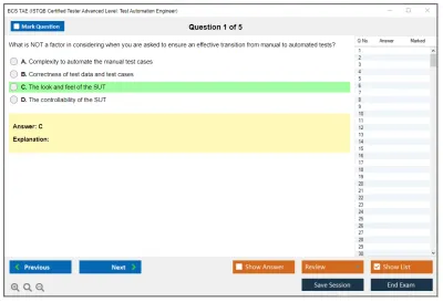 BCS TAE ISTQB Certified Tester Advanced Level-Test Automation Engineering Practice test exam simulator test engine exam Prep practice test questions answers Image 1