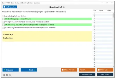 Cisco 644-066 Cisco Routing and Switching Solutions Specialist Practice test exam simulator test engine exam Prep practice test questions answers Image 2