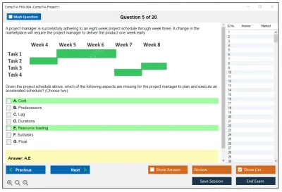 CompTIA PK0-004 CompTIA Project + Practice test exam simulator test engine exam Prep practice test questions answers Image 5