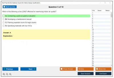 Test Prep NCIDQ National Council for Interior Design Qualification Practice test exam simulator test engine exam Prep practice test questions answers Image 5
