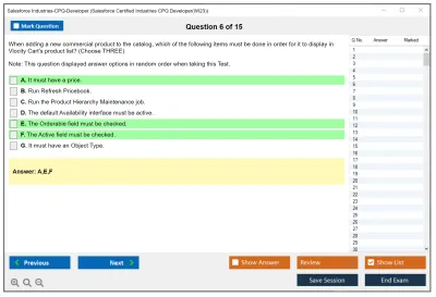 Salesforce Industries-CPQ-Developer Salesforce Certified Industries CPQ Developer Practice test exam simulator test engine exam Prep practice test questions answers Image 6