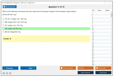 LPI 101-500 LPIC-1 Exam 101, Part 1 of 2, version 5.0 Practice test exam simulator test engine exam Prep practice test questions answers Image 11