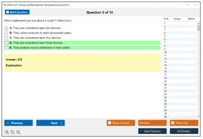 HP HPE3-U01 Aruba Certified Network Technician Exam (ACNT) Practice test exam simulator test engine exam Prep practice test questions answers Image 5