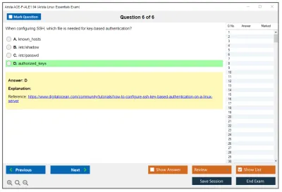 Arista ACE-P-ALE1.04 Arista Linux Essentials Exam Practice test exam simulator test engine exam Prep practice test questions answers Image 6