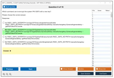 SAP C_HANATEC_15 SAP Certified Technology Associate - SAP HANA 2.0 (SPS03) Practice test exam simulator test engine exam Prep practice test questions answers Image 8
