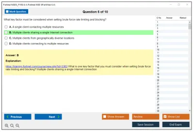 Fortinet NSE6_FWB-6.4 Fortinet NSE 6 - FortiWeb 6.4 Practice test exam simulator test engine exam Prep practice test questions answers Image 6