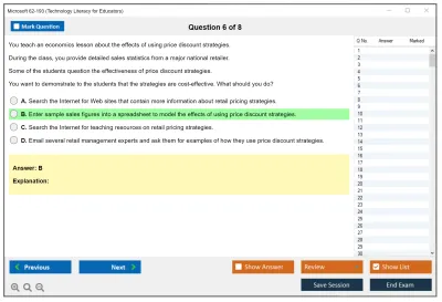 Microsoft 62-193 Technology Literacy for Educators Practice test exam simulator test engine exam Prep practice test questions answers Image 6