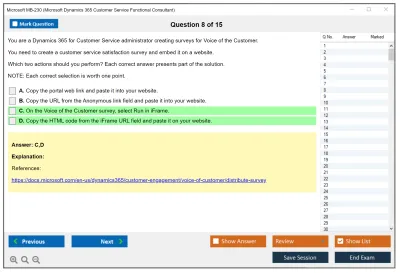 Microsoft MB-230 Microsoft Dynamics 365 for Customer Service Practice test exam simulator test engine exam Prep practice test questions answers Image 8