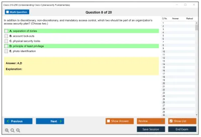 Cisco 210-250 Understanding Cisco Cybersecurity Fundamentals Practice test exam simulator test engine exam Prep practice test questions answers Image 8