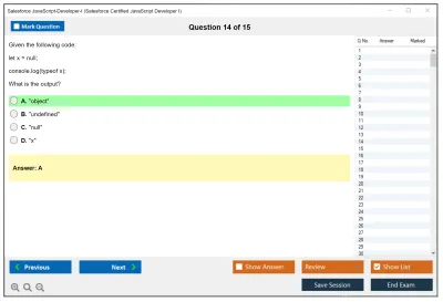 Salesforce JavaScript-Developer-I Salesforce Certified JavaScript Developer I Practice test exam simulator test engine exam Prep practice test questions answers Image 14