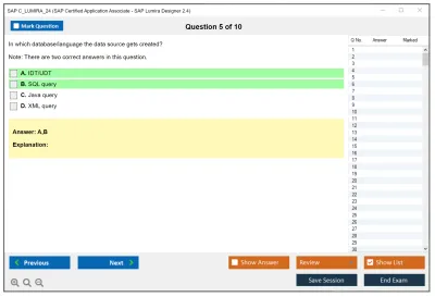 SAP C_LUMIRA_24 SAP Certified Application Associate - SAP Lumira Designer 2.4 Practice test exam simulator test engine exam Prep practice test questions answers Image 5