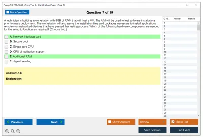 CompTIA 220-1001 CompTIA A+ Certification Exam: Core 1 Practice test exam simulator test engine exam Prep practice test questions answers Image 7