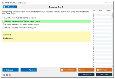 Exin TMSTE TMap Suite Test Engineer Practice test exam simulator test engine exam Prep practice test questions answers Image 3