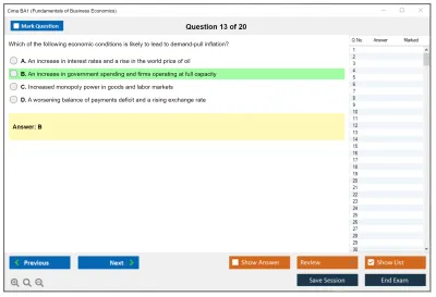 Cima BA1 Fundamentals of Business Economics Practice test exam simulator test engine exam Prep practice test questions answers Image 13